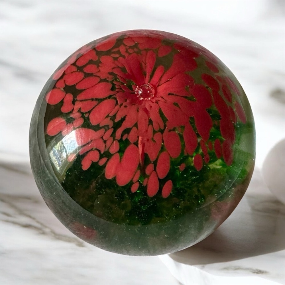 Vintage Abstract Art Glass Paperweight Handmade - Picture 2 of 6